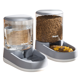  Hoopet 宠物自动喂食器+饮水器  【组合装】饮水器+喂食器 灰