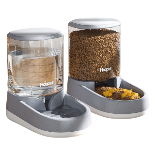  Hoopet 宠物自动喂食器+饮水器  【组合装】饮水器+喂食器 灰
