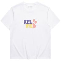 卡尔美（KELME）凉感T丨运动T恤女2023夏季新款棉质透气百搭休闲上衣短袖宽松半袖 光亮白 S