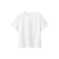 無印良品 MUJI 無印良品 女式 粗细不均棉线 天竺编织 T恤 短袖 女夏季BBA19A2S 白色 M-L