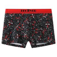 SCHIESSER 舒雅 男士内裤棉莫代尔Becover时尚印花潮流平角内裤18298T E9/18298T红色 XL