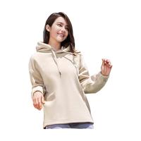 骆驼 CAMEL连帽卫衣女套头刺绣可爱兔子冬休闲宽松保暖上衣 J23CAXN065，浅摩卡，女 M