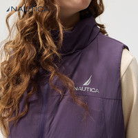 NAUTICA诺帝卡童装 男童女童轻量化棉服背心秋冬季儿童马甲大童3M新雪丽 紫色 165