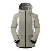 NatureHike挪客户外防风防水冲锋衣三合一男2023登山服外套女 香草绿拼白（单层） M