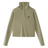 FILA 女装FUSION系列针织衫女士时尚修身半拉链高领织衫毛衣