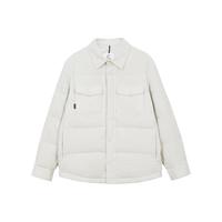 杰克·琼斯（JACK&JONES）23年秋季男装宽松休闲纯色羽绒服夹克外套上衣男款223423014 缎白色C43 180/100A/L