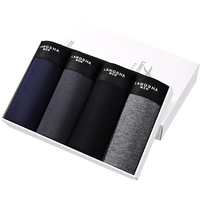 浪莎男士内裤男棉质平角裤抑菌舒适透气纯色中腰宽松大码四角短裤头 潮流组合 3XL/185