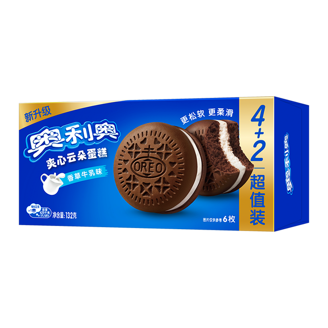 88VIP、今日必买：奥利奥 夹心云朵蛋糕香草牛乳味6枚