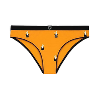 A-dam Underwear A-dam内衣女内三角裤棉质运动大码男士平四角内裤 黄兔子-女裤 L