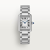 Cartier 坦克系列 升级款 太阳能腕表白盘钢带29.5mmWSTA0121