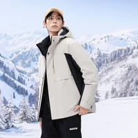 雪中飞新款百搭时尚男士短款简约连帽羽绒服鸭绒保暖抗风休闲 宝石黑 170/88A