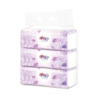 心相印抽纸巾大包2层大号M码餐巾纸婴儿可用玫瑰花粉色面巾纸