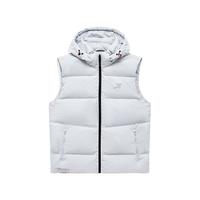 XTEP特步门店同款连帽羽绒马甲简约轻便保暖外套977429260515 天际灰 4XL