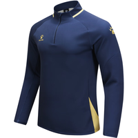 卡尔美(KELME)套头衫男2024年足球训练服运动跑步卫衣半拉链上衣 藏青 S