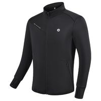 必迈2024龙年运动抓绒卫衣秋冬保暖跑步长袖上衣男女防风立领夹克 经典黑【女】 S