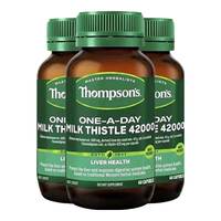 THOMPSON'S汤普森汤普森奶蓟草护肝片 高含量水飞蓟宾 养肝去油养肠胃熬夜喝酒常备 【囤货护肝无忧】护肝片60粒*3