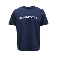 金林德伯格(J.Lindeberg)秋冬男士休闲简约时髦纯色LOGO短袖圆领T恤524101004 N3L迷雾蓝 170/92A/S