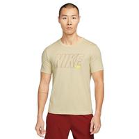 NIKE 耐克 男子T恤速干透气 AS DF 6/1X 短袖 DM6256-206藤黄色XL码