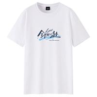 TEEK圆领短袖t恤男2024夏季高考上衣 休闲冰感透气中考衣服 【全力以赴】FTZG32白色 180/XL
