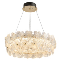 帕莎法式吊灯客厅全光谱护眼2024设计师艺术玻璃荷叶卧室吊灯 单圈60cm-天猫精灵