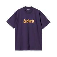carhartt WIP 卡通风LOGO字母图案印花 男士短袖T恤 XS,S,M,L,XL,XXL PPX/紫色,WHX/白色