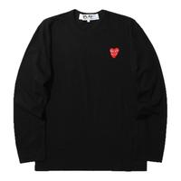 COMME des GARÇONSIT CDG PLAY COMME des GARCONS川久保玲男装长袖T恤潮流爱心缝饰