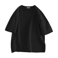 真维斯(JEANSWEST Z+)圆领短袖t恤男夏2024重磅纯棉高中生半袖高级感宽松胖子体恤Y 黑色 2XL(150-170斤)