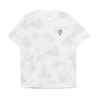 杰克·琼斯(JACK&JONES)夏季潮舒适字母款半袖重磅棉质宽松短袖T恤男224201088 本白色224201109 165/88A/XS