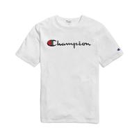 \/Champion 夏季男士短袖T恤休闲经典短袖美版logo刺绣圆领T恤款【香港仓】 白色WHC XS