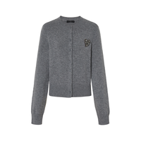 MO&Co. 羊毛羊绒爱心钉钻针织衫开衫女装