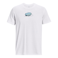 安德玛 UNDER ARMOURUA春夏季小众涂鸦风印花男士短袖T恤休闲出行旅行圆领半袖1379556 1379556-100白色 XL 180