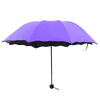 亲海晴雨两用雨伞 加厚男女两用雨伞防晒折叠太阳伞 女士遮阳伞创意伞 大号 紫色