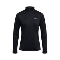 安德玛(UNDERARMOUR)秋冬Tech女子1/2拉链训练运动长袖T恤1384224 黑色001 L