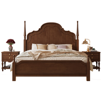 杭茜美式经典实木床法式复古安娜床1.8米主卧双人床婚床大床卧室家具 安娜床[