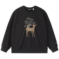 FILA FUSION系列运动卫衣男女同款宽松针织套头衫