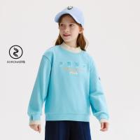 保暖服饰：FILA 斐乐 女中大童（130-165）宽松圆领卫衣
