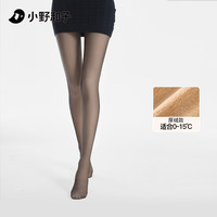 小野和子24款光腿黑透肤加绒黑丝裸感显瘦袜子TK 连脚-单层经典黑-短款
