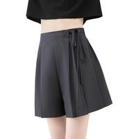 【松紧腰阔腿西装短裤】夏装新女士设计感休闲裤有大码