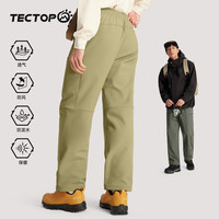 探拓（TECTOP）户外运动软壳裤男25休闲裤秋冬季防风加绒保暖休闲长裤 男款深幽蓝【烈岩】 S