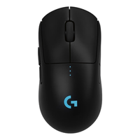  logitech/罗技 轻量化人体工学 无线游戏鼠标+喵星漫步滑贴+大桌垫  黑色