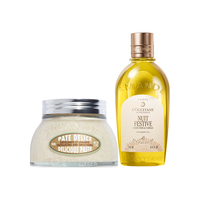  L'OCCITANE/欧舒丹 甜扁桃系列 保湿 沐浴油套装  200ml+250ml
