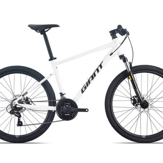 捷安特（GIANT）26款ATX600 铝合金21速碟刹成人山地自行车 全消光亮黑 S 26×15.5__155-170cm_21速