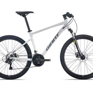 捷安特（GIANT）26款ATX600 铝合金21速碟刹成人山地自行车 全消光亮黑 S 26×15.5__155-170cm_21速