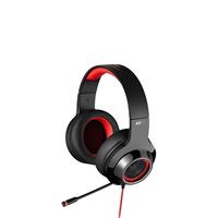 EDIFIER 漫步者 G4 升级版 2代 耳罩式头戴式降噪有线耳机 黑红色 USB口