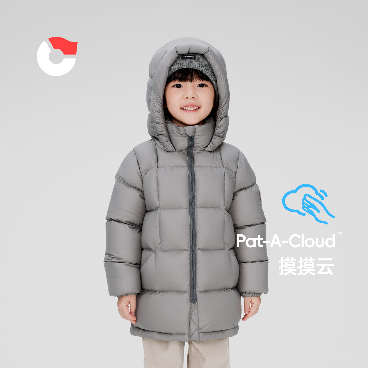 保姆鹅 儿童羽绒服保暖加厚防风外套中长款面包服简约防寒冬装[NG2865]