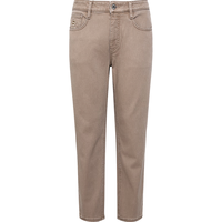 利郎加绒牛仔裤男冬季裤子2025新款中腰窄脚九分裤修身微弹男裤 白/杏（G5DNZ00701） 3