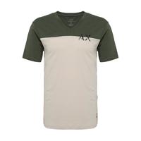 Armani Exchange 00003128497 男士T恤 (绿色/米色、S)