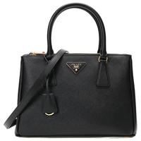 PRADA 普拉达 Galleria系列 Saffiano 女士皮革手袋 1BA863-NZV-F0002-V-OOO 黑色 中号