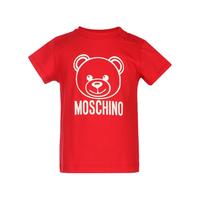 MOSCHINO 莫斯奇诺童装 奢侈品 春夏款 男女童红色棉纤小熊图案圆领短袖T恤 MZM01H LBA00 50109 2A