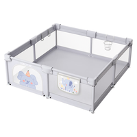 贝肽斯爬爬垫婴儿围栏地上宝宝爬行垫室内学步儿童游戏防护栏家用防摔 象畔花羽【外径150*180cm】+篮球框+大礼包